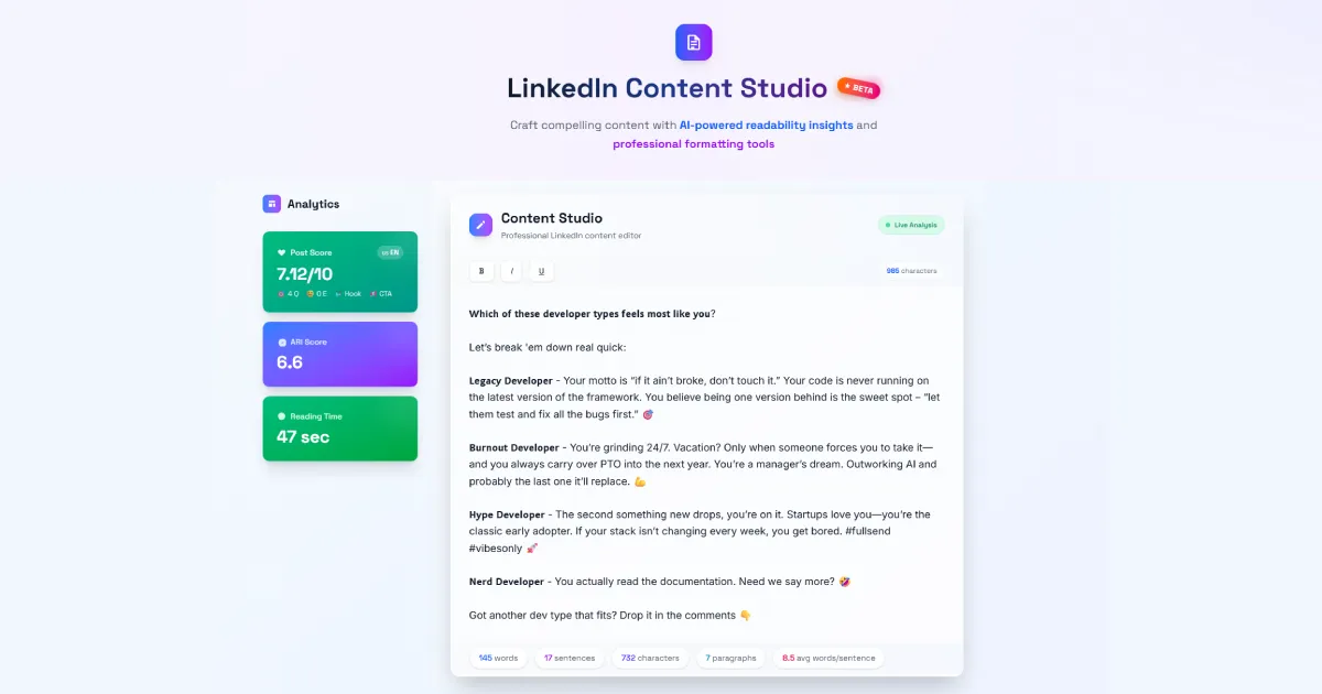 How to structure a LinkedIn post people finish reading